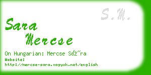 sara mercse business card